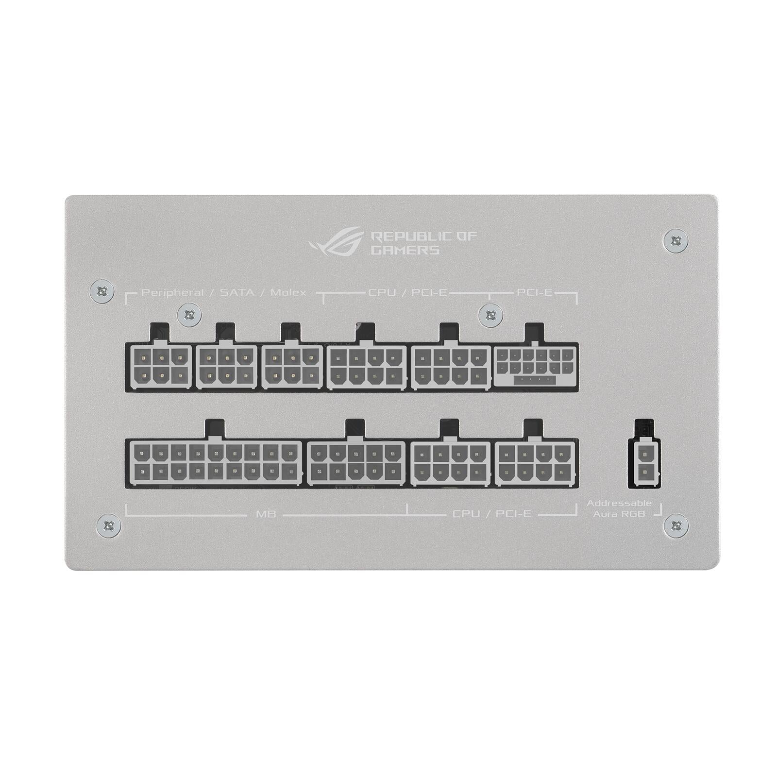 ASUS ROG Strix 1000G Aura White Edition vollmodulares Gaming Netzteil (1000 Watt, Aura Sync ARGB Beleuchtung, ATX 3.0 Ko