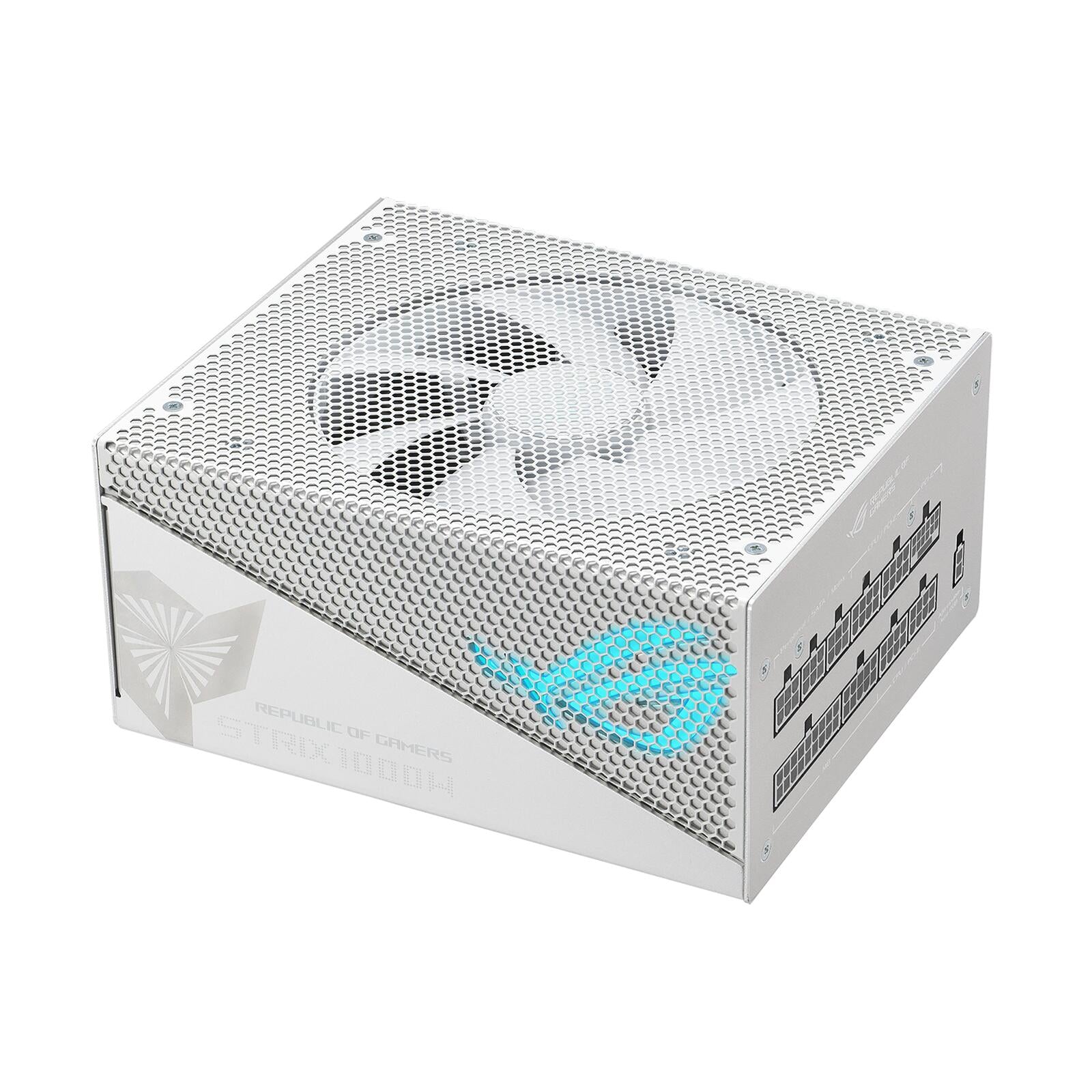 ASUS ROG Strix 1000G Aura White Edition vollmodulares Gaming Netzteil (1000 Watt, Aura Sync ARGB Beleuchtung, ATX 3.0 Ko