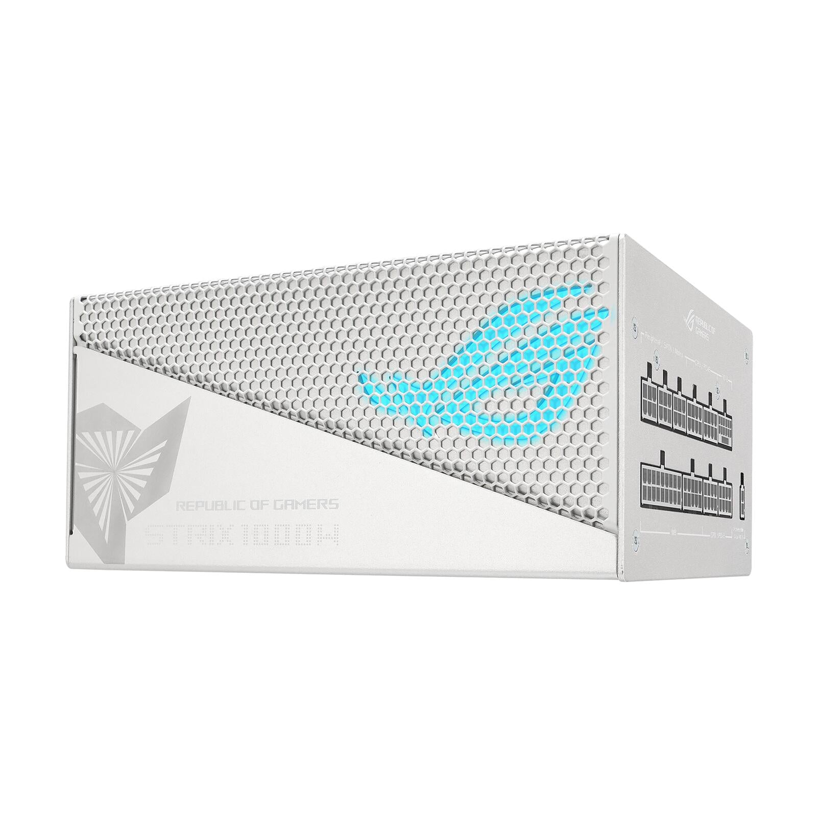 ASUS ROG Strix 1000G Aura White Edition vollmodulares Gaming Netzteil (1000 Watt, Aura Sync ARGB Beleuchtung, ATX 3.0 Ko