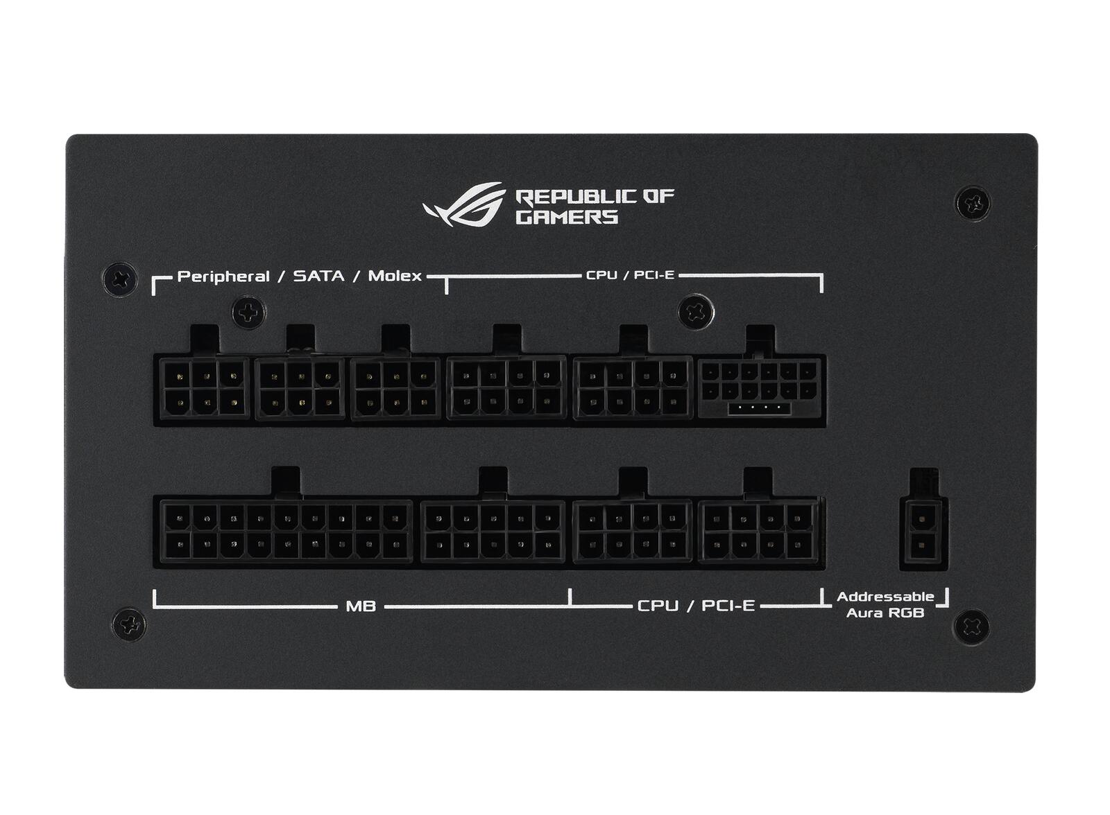 ASUS ROG STRIX 1200W Gold Aura Edition RGB Netzteil (1200 Watt, Aura Sync RGB Belechtung, 80+ Gold Zertifizierung, Axial