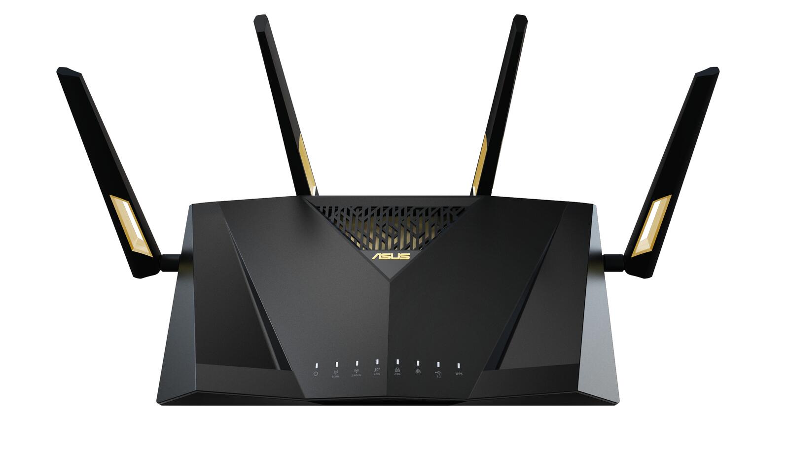 ASUS RT-AX88U Pro AX6000 Dual Band WLAN kombinierbarer Router (Tethering als 4G und 5G Router-Ersatz, WiFi 6, Dual 2.5G