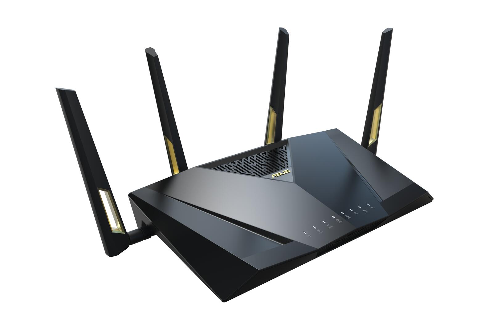 ASUS RT-AX88U Pro AX6000 Dual Band WLAN kombinierbarer Router (Tethering als 4G und 5G Router-Ersatz, WiFi 6, Dual 2.5G