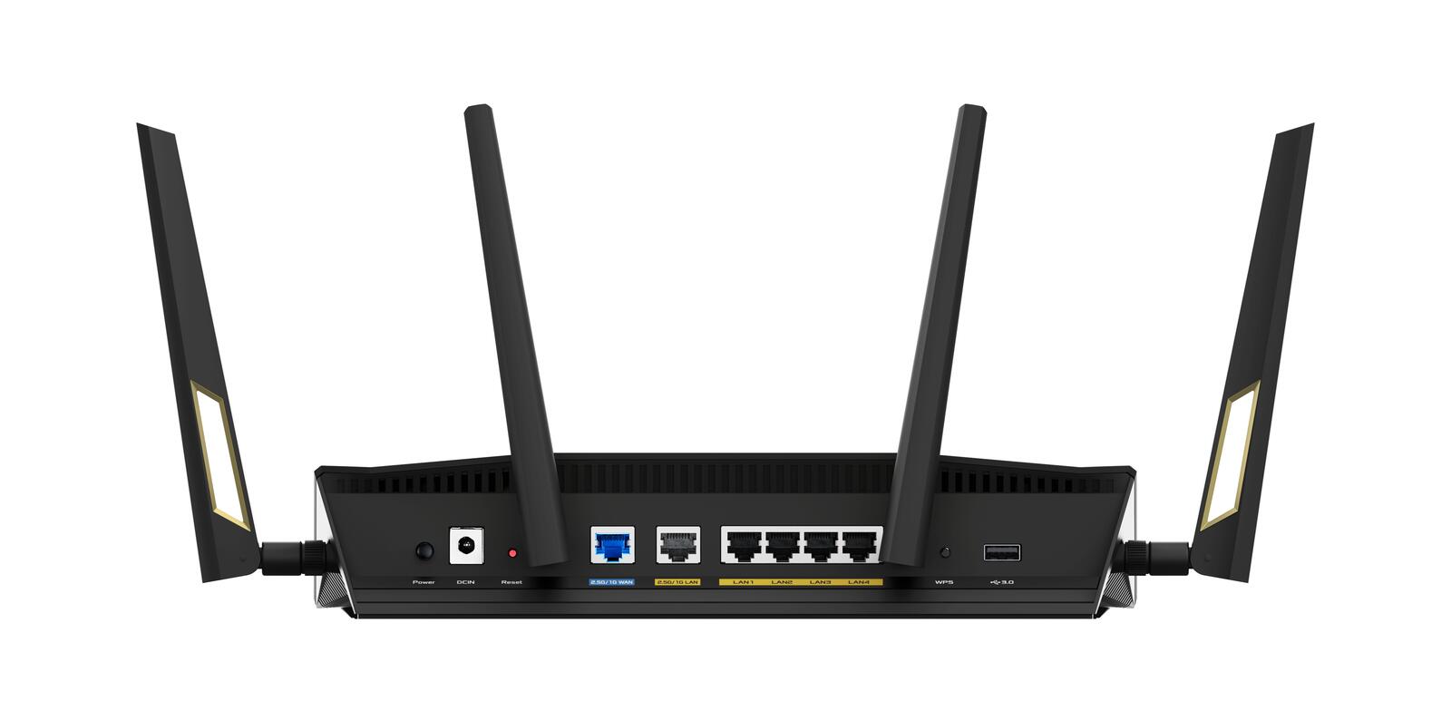ASUS RT-AX88U Pro AX6000 Dual Band WLAN kombinierbarer Router (Tethering als 4G und 5G Router-Ersatz, WiFi 6, Dual 2.5G