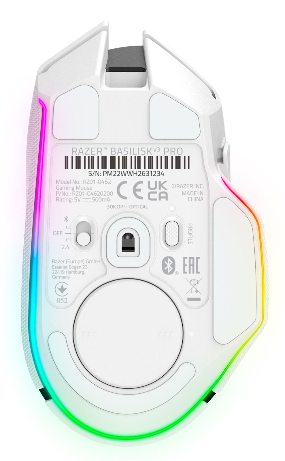 Razer Basilisk V3 Pro Gaming-Maus, weiß