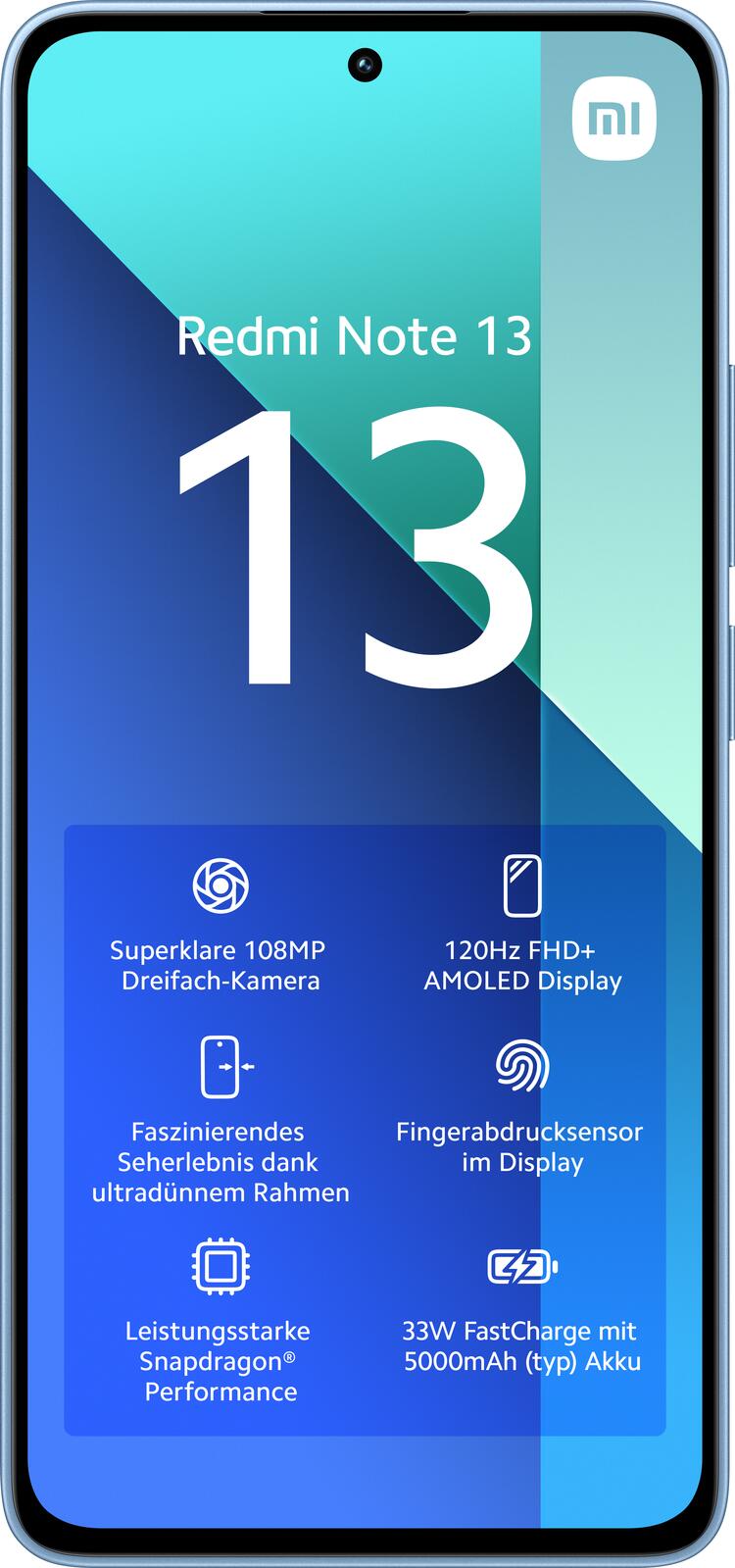 Xiaomi Redmi Note 13 -4G- 256GB/8GB Dual-SIM, eisblau