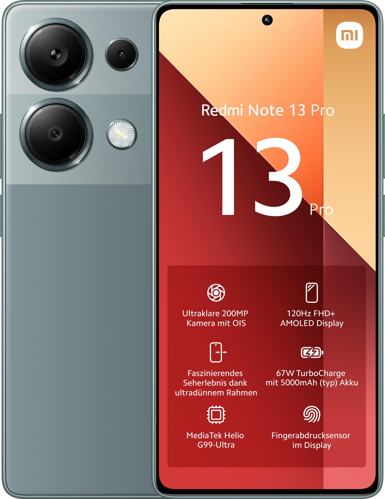 Xiaomi Redmi Note 13 Pro -4G- 256GB/8GB Dual-SIM, grün