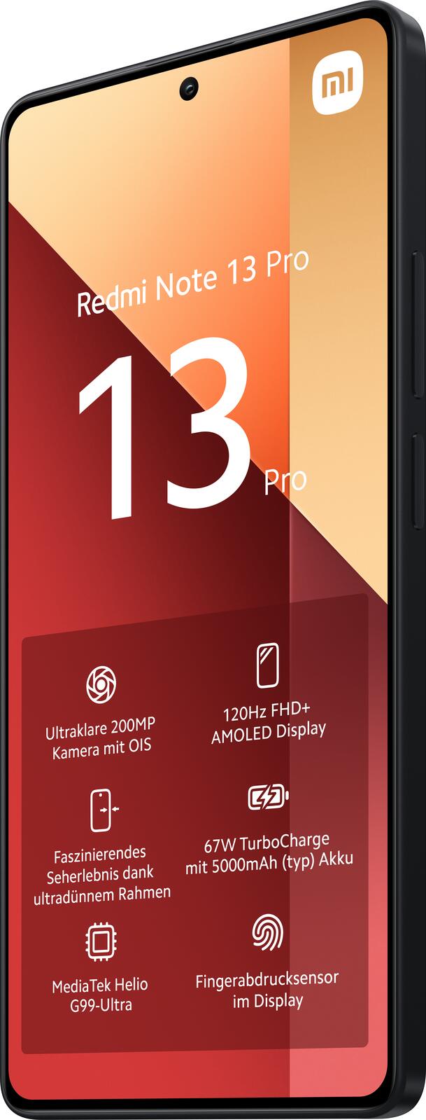 Xiaomi Redmi Note 13 Pro -4G- 256GB/8GB Dual-SIM, schwarz