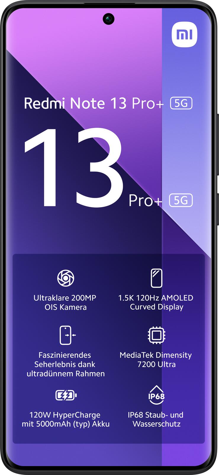 Xiaomi Redmi Note 13 Pro+ -5G- 256GB/8GB Dual-SIM, schwarz