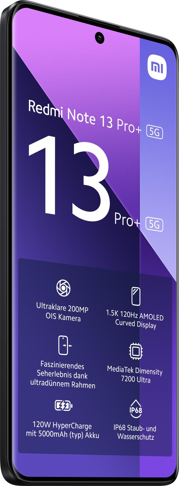 Xiaomi Redmi Note 13 Pro+ -5G- 256GB/8GB Dual-SIM, schwarz