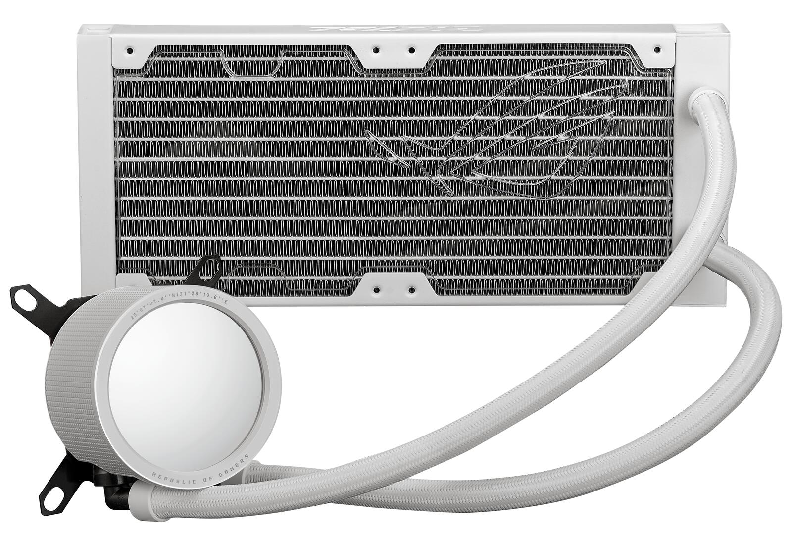 ASUS ROG Ryuo III 240 ARGB White Edition All-in-One-Flüssig-CPU-Kühler (2x adressierbare 120 mm ARGB Radiatorlüfter, Ani