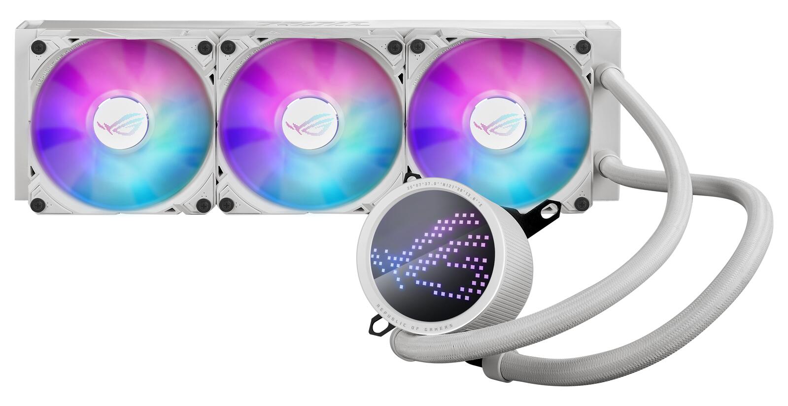 ASUS ROG Ryuo III 360 ARGB White Edition All-in-One-Flüssig-CPU-Kühler (3x adressierbare 120 mm Radiatorlüfter, Anime Ma