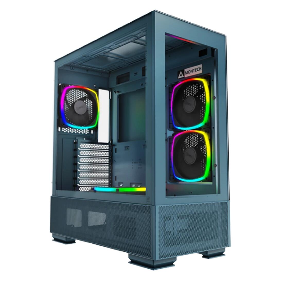 Montech PC Gehäuse Sky Two Midi-Tower Blau