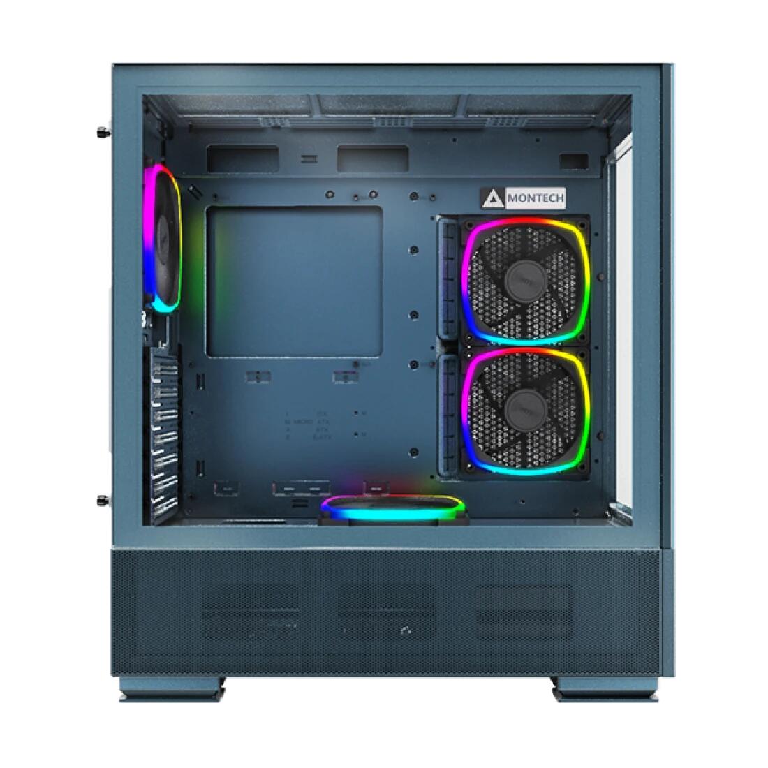 Montech PC Gehäuse Sky Two Midi-Tower Blau