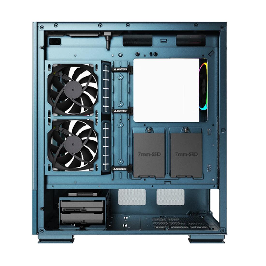 Montech PC Gehäuse Sky Two Midi-Tower Blau