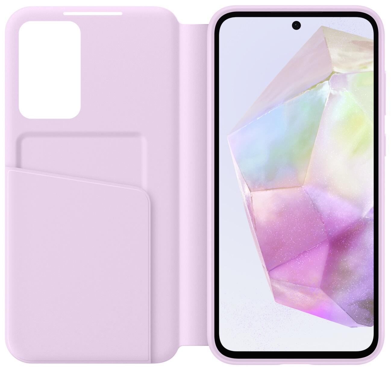 Samsung Smart View Wallet Case EF-ZA356 für das Galaxy A35 5G (lavendel)