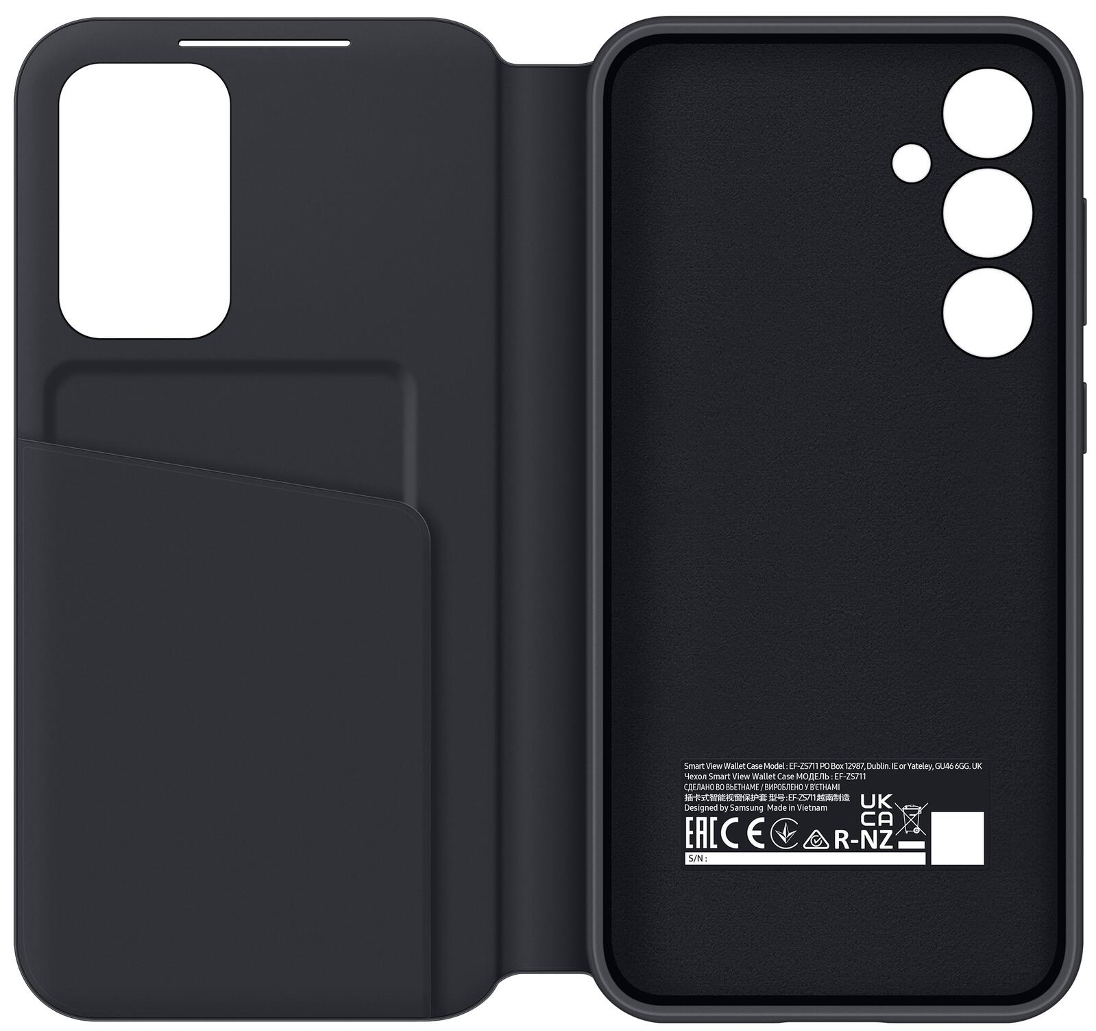 Samsung Smart View Wallet Case EF-ZS711 für das Galaxy S23 FE (schwarz)