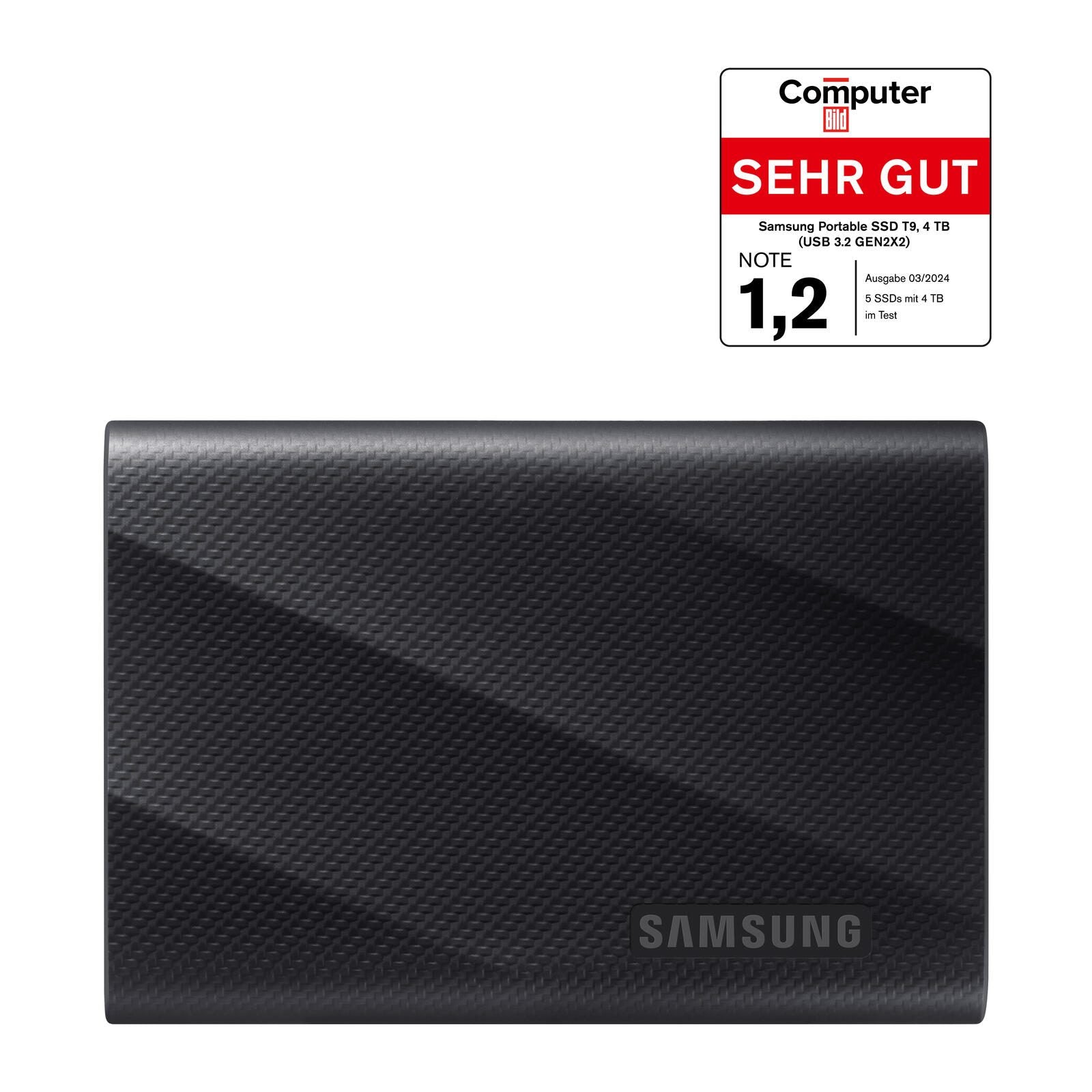 Samsung Portable SSD T9 4TB - Schwarz für PC/Mac