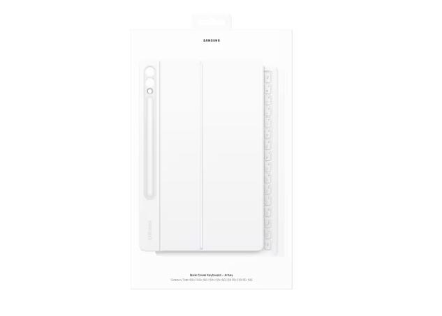B-WARE Samsung Book Cover Keyboard EF-DX825 für das Galaxy Tab S10+, S9+, S9 FE+ (White)