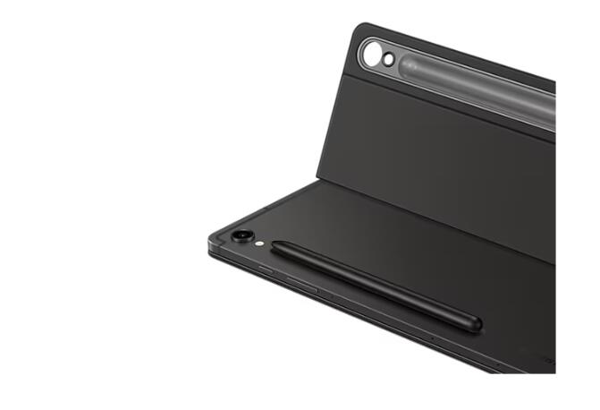 B-WARE Samsung Book Cover Keyboard Slim EF-DX720 für das Galaxy Tab S9, S9 FE (Black)