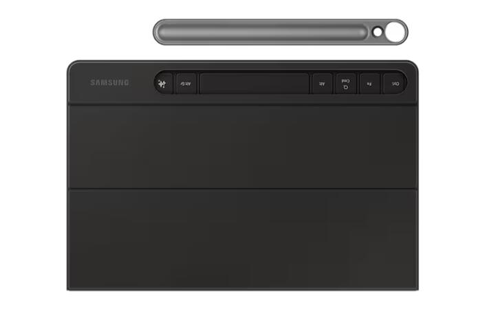 B-WARE Samsung Book Cover Keyboard Slim EF-DX720 für das Galaxy Tab S9, S9 FE (Black)