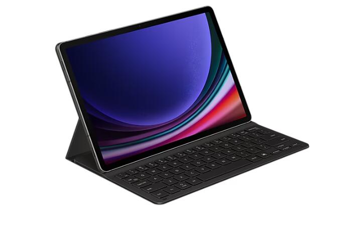 B-WARE Samsung Book Cover Keyboard Slim EF-DX720 für das Galaxy Tab S9, S9 FE (Black)