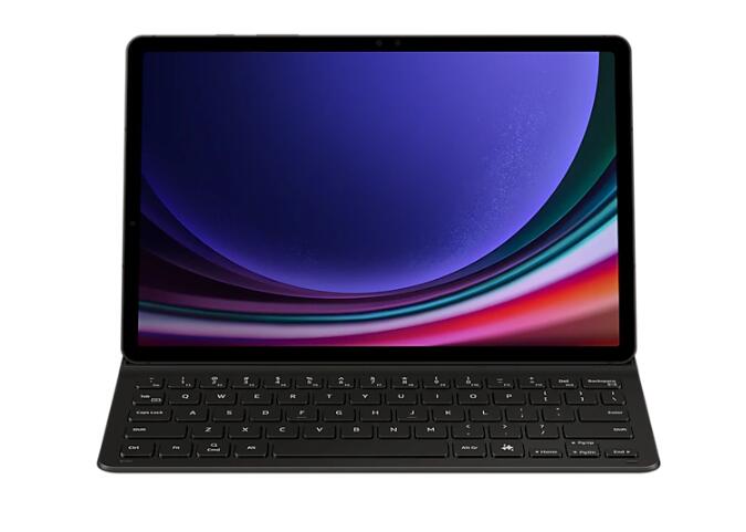 B-WARE Samsung Book Cover Keyboard Slim EF-DX720 für das Galaxy Tab S9, S9 FE (Black)