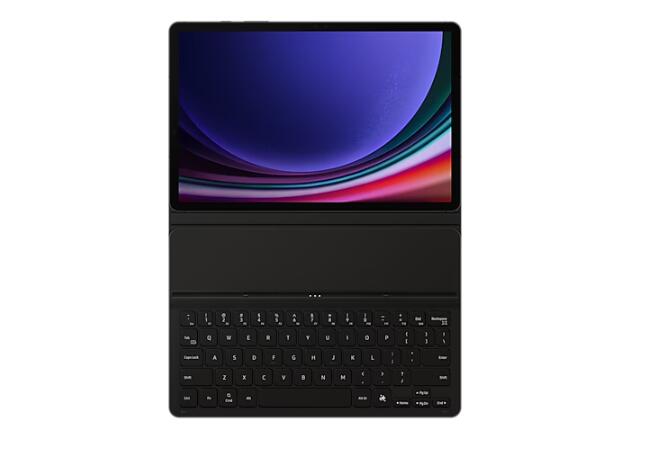 B-WARE Samsung Book Cover Keyboard Slim EF-DX720 für das Galaxy Tab S9, S9 FE (Black)