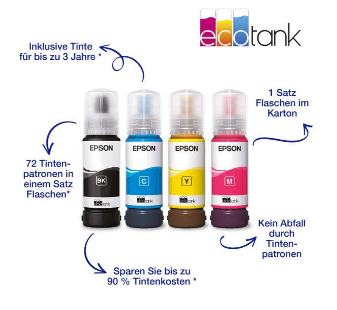 Epson EcoTank ET-2876 A4-Tintentank-Multifunktionsdrucker