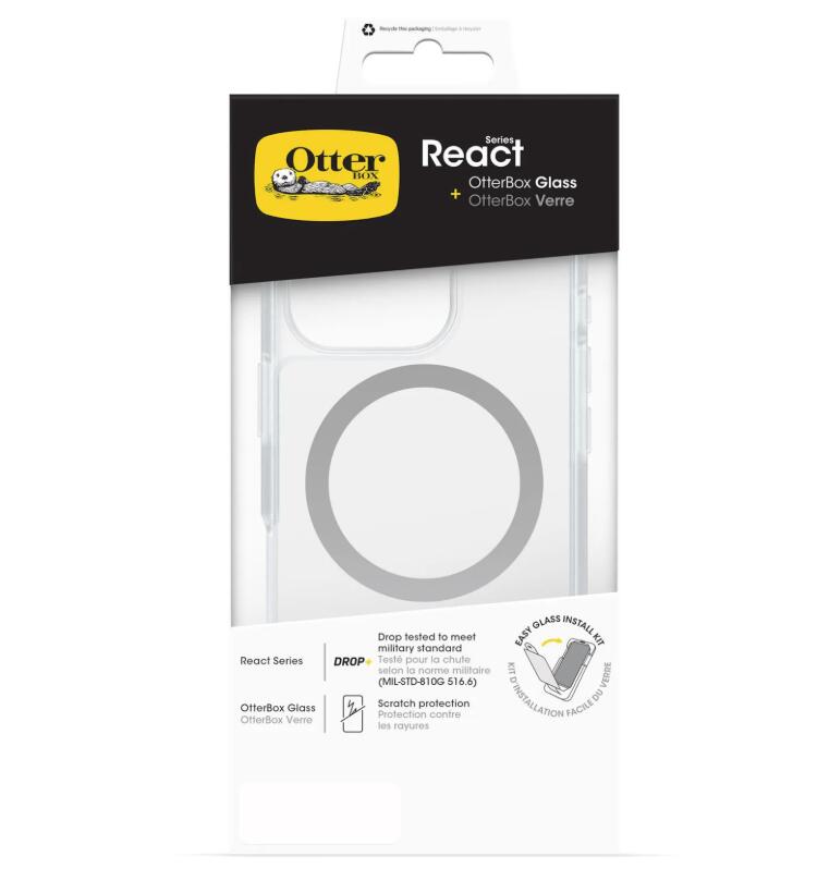 OtterBox React MagSafe + Glass Apple iPhone 16 Pro clear