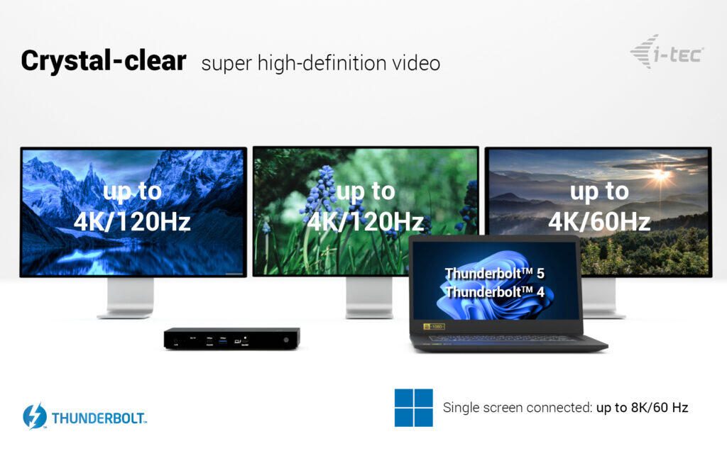 i-Tec Thunderbolt4 Triple Display Docking Station + Power Delivery 96W