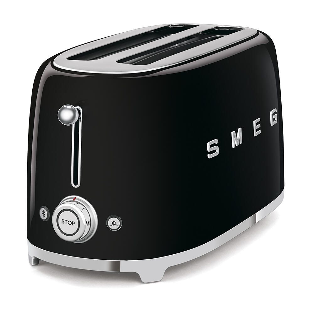 SMEG Toaster 2-Schlitz lang 50's Style TSF02BLEU, schwarz