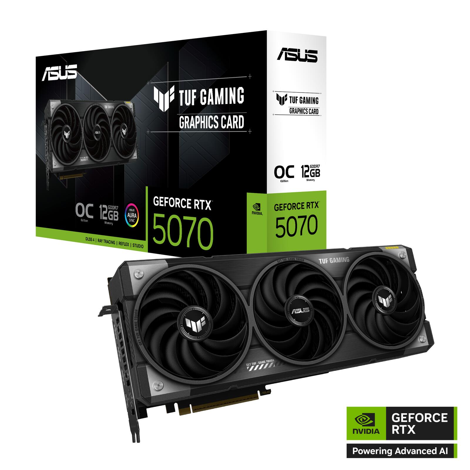 ASUS TUF GeForce RTX 5070 12GB GDDR7 OC Edition Gaming Grafikkarte