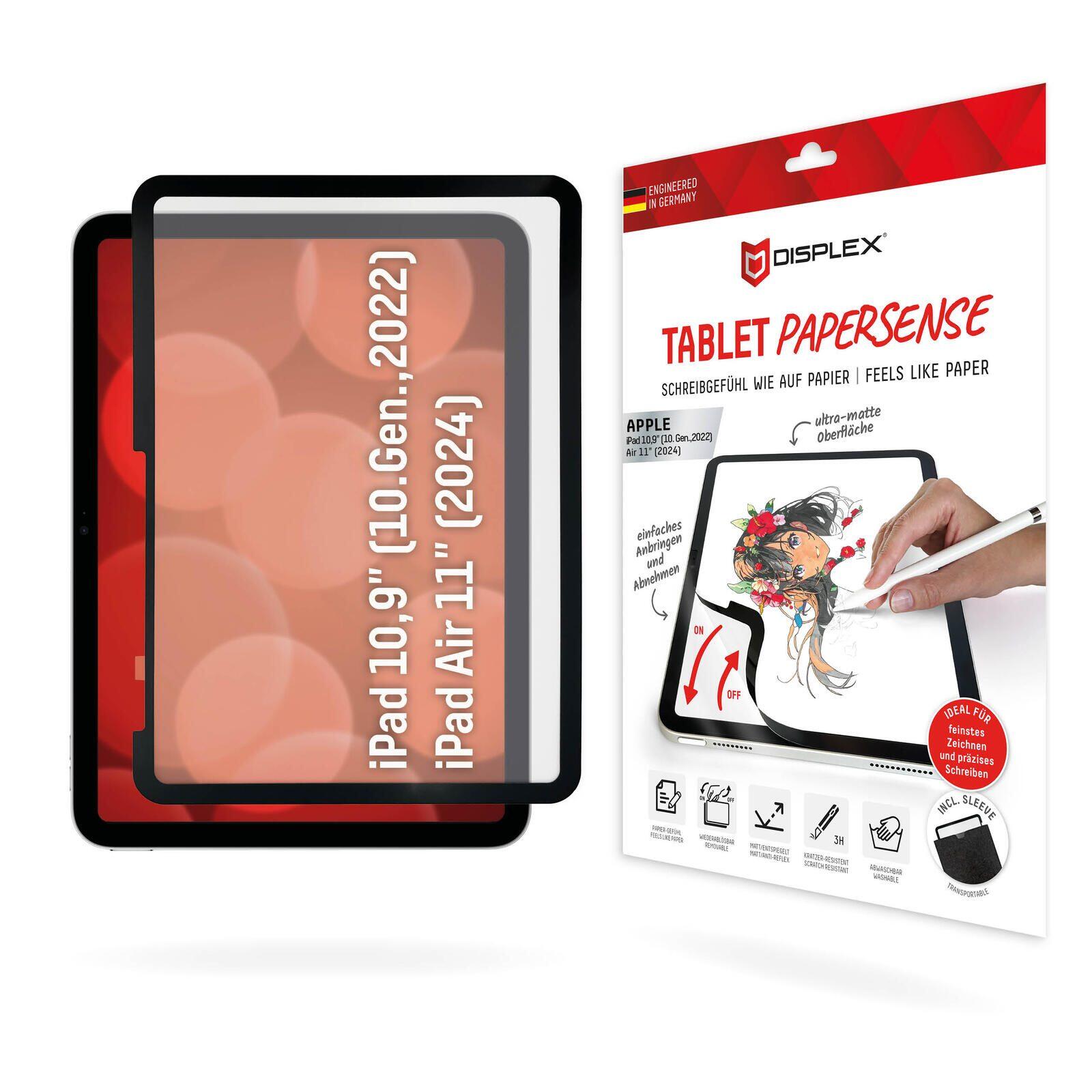 DISPLEX Tablet Glass (9H) & PaperSense Schreib- und Zeichenfolie für iPad 10,9'' (10. Generation)
