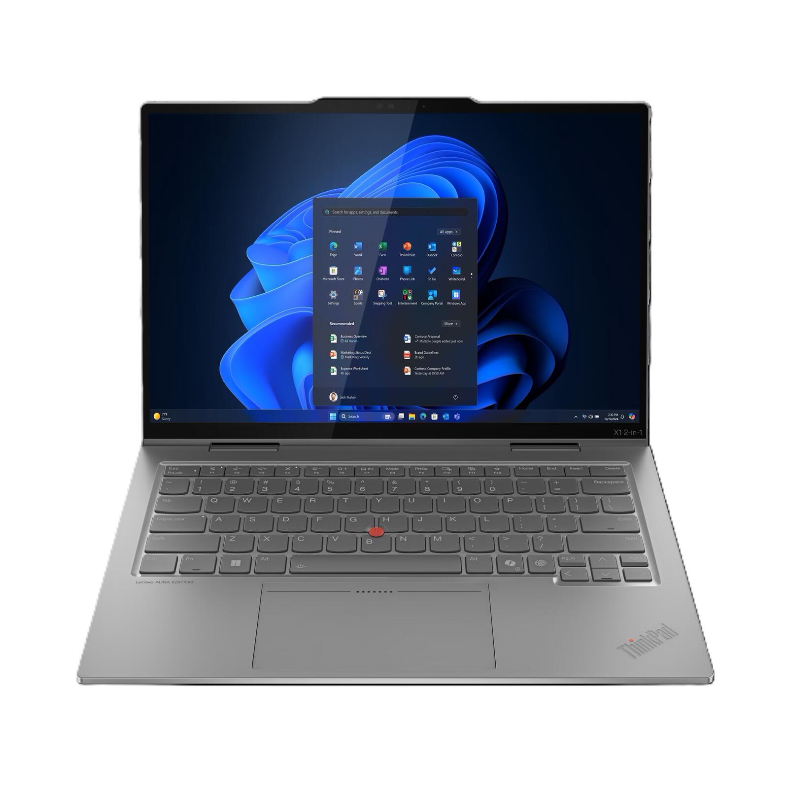 Lenovo ThinkPad X1 2-in-1 Copilot+ PC Gen 10 Intel® Core™ Ultra 7 258V Notebook 35,6 cm (14 Zoll)