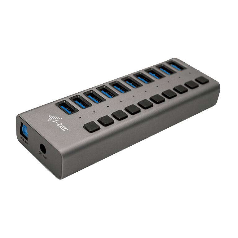 I-TEC USB-A Charging HUB 10 Port mit externem Netzadapter 48W
