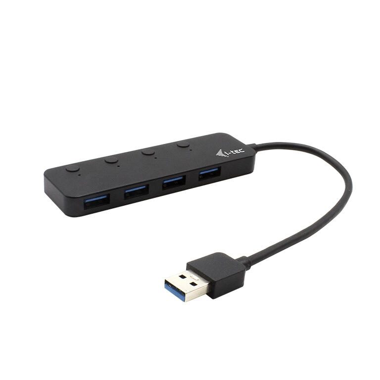 I-TEC USB 3.0 Metal Hub 4 Port mit Ein/Aus Schaltern