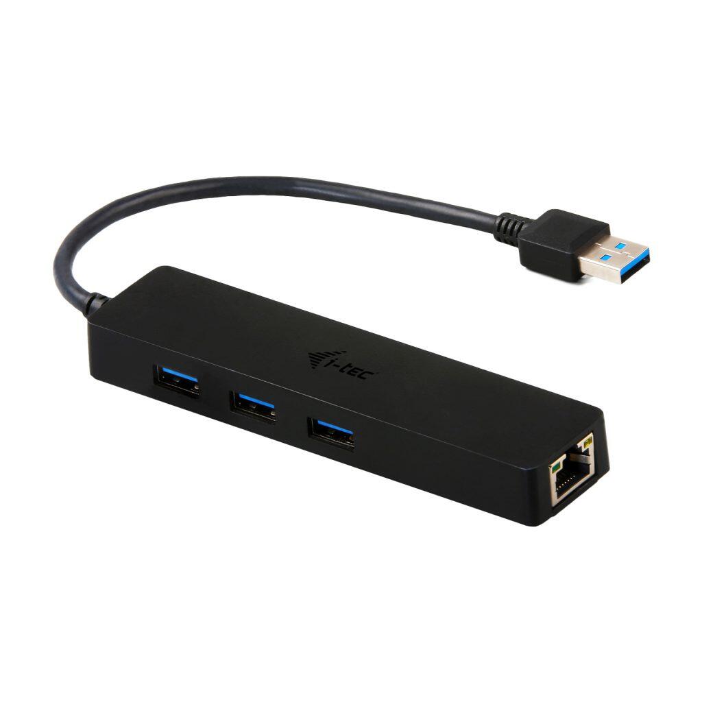 I-TEC USB 3.0 Slim HUB 3 Port mit Gigabit Ethernet Adapter