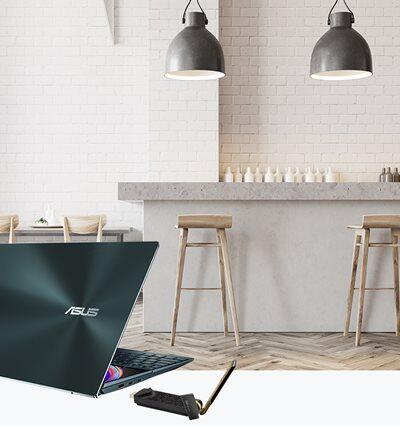 ASUS USB-AX56 Dual-Band AX1800 USB-WLAN-Adapter (WiFi 6, externe Antenne, WPA3-Security, Plug-and-Play)