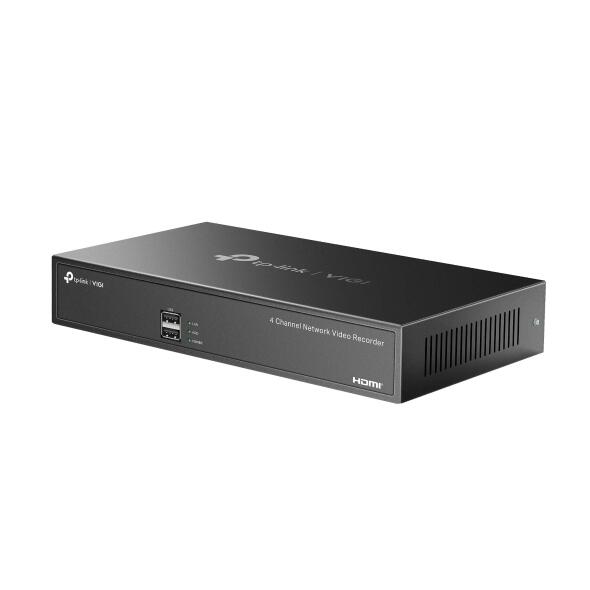 TP-Link VIGI NVR1004H 4 Kanal Netzwerk Video Recorder, 1x bis zu 10TB SATA HDD intern montierbar
