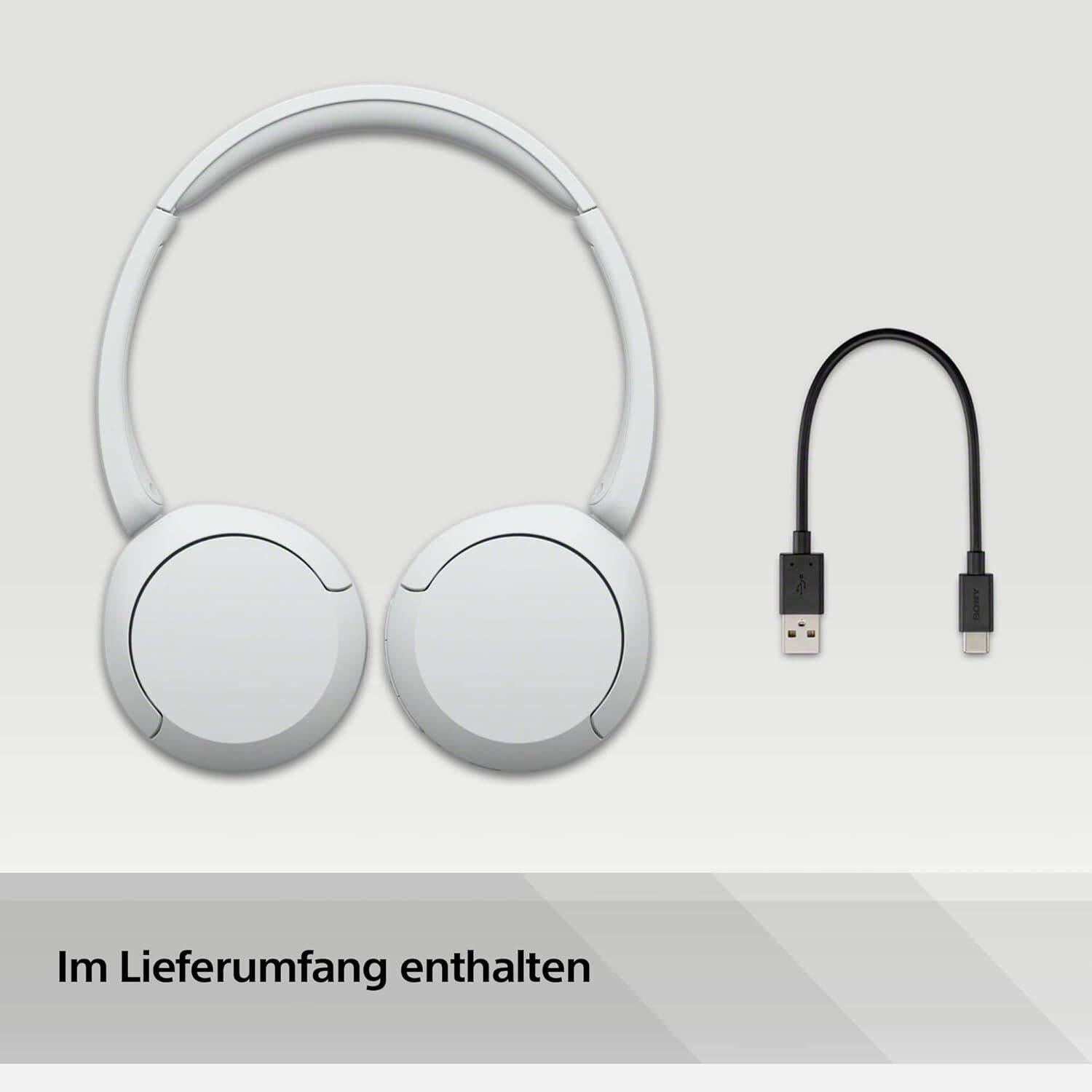 Sony WH-CH520 BT-Kopfhörer, Weiß