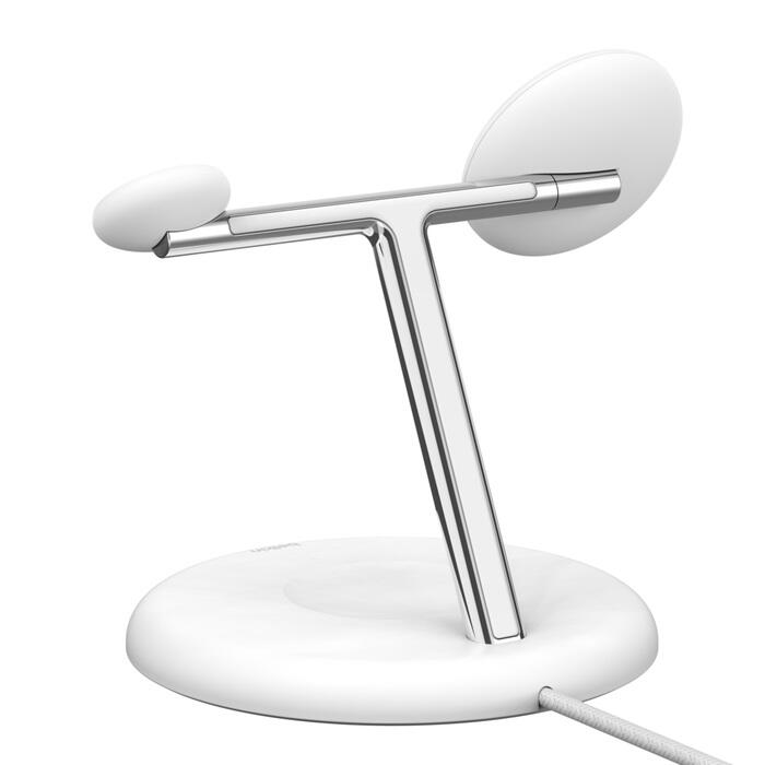 Belkin BoostCharge Pro kabellose magnetische 3-in-1 Ladestation mit Qi2 (15 W), weiß