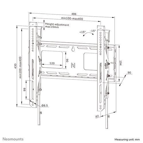 Neomounts WL35-750BL14 neigbare Wandhalterung