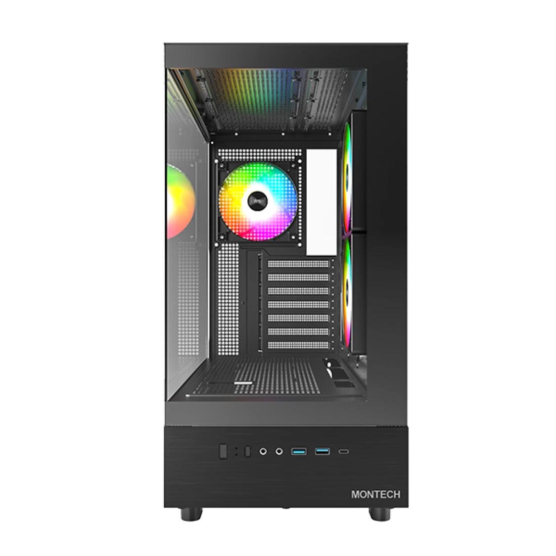 Montech PC Gehäuse XR Midi-Tower Schwarz