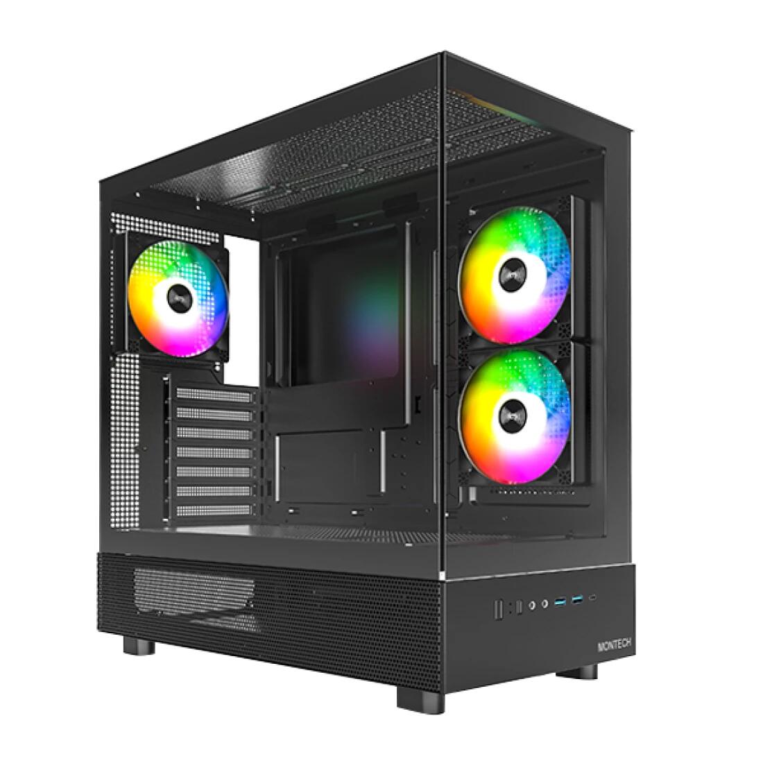 Montech PC Gehäuse XR Midi-Tower Schwarz