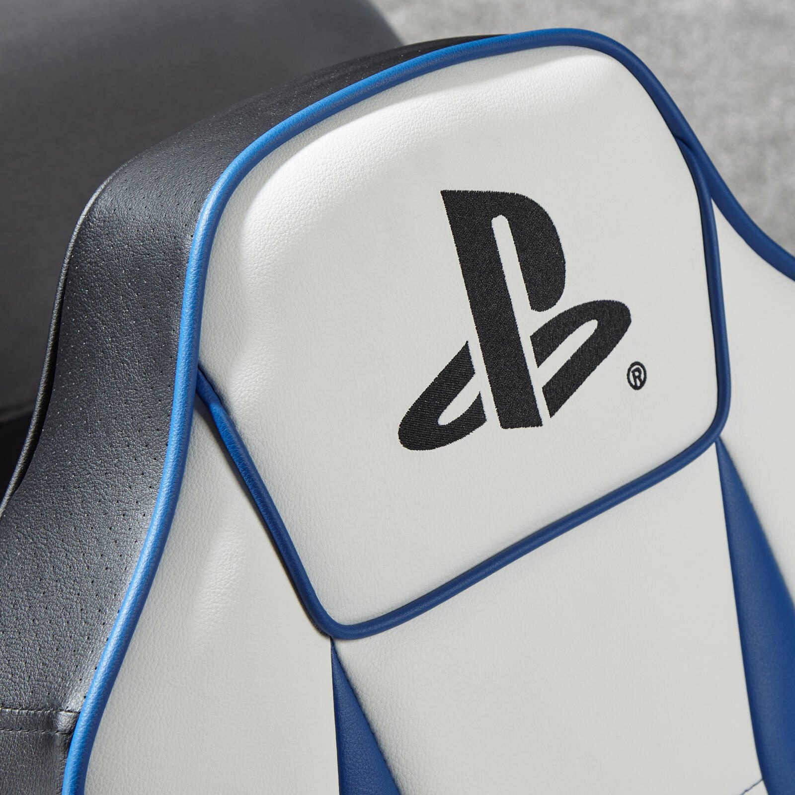 B-WARE X Rocker Sony Playstation® Geist 2.0 Floor Rocker Gaming-Bodensessel mit 2.0 Audiosystem für Kinder & Jugendliche - weiß