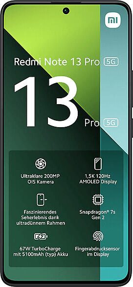 Xiaomi Redmi Note 13 Pro 5G 8/256GB, Schwarz