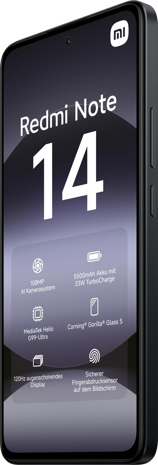 Xiaomi Redmi Note 14 256 GB/8 GB, schwarz
