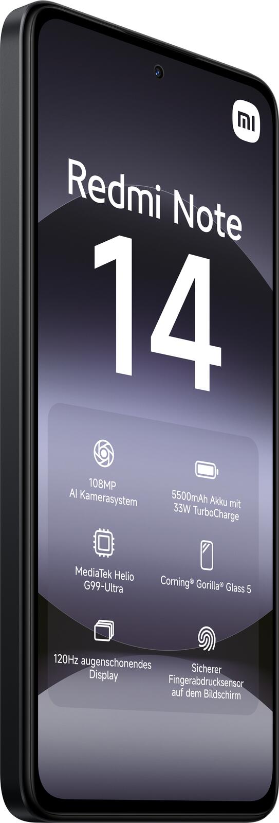 Xiaomi Redmi Note 14 256 GB/8 GB, schwarz