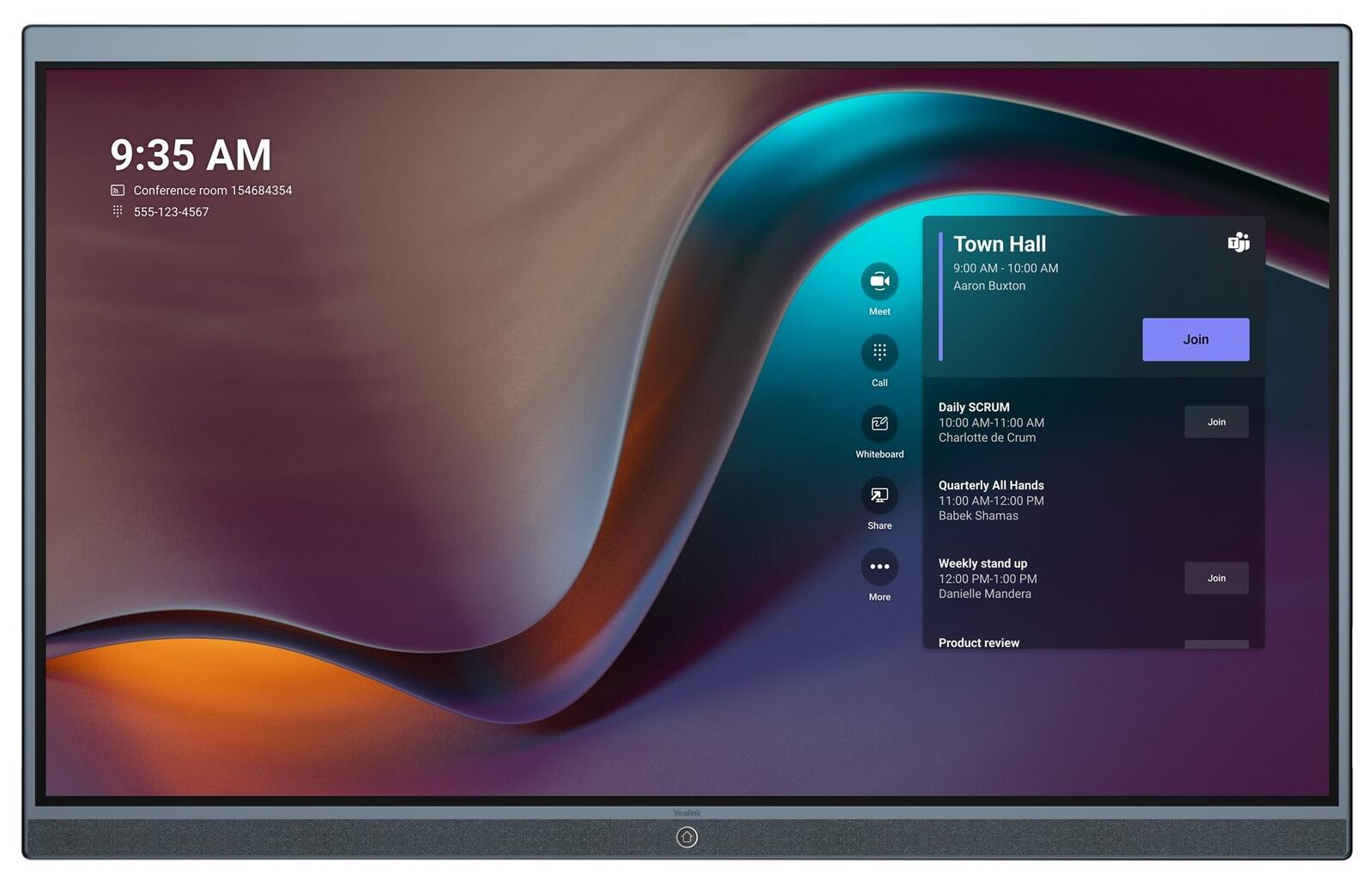Yealink ETV65 Erweiterter Touchscreen für MeetingBoard 65 165 cm 65 Zoll
