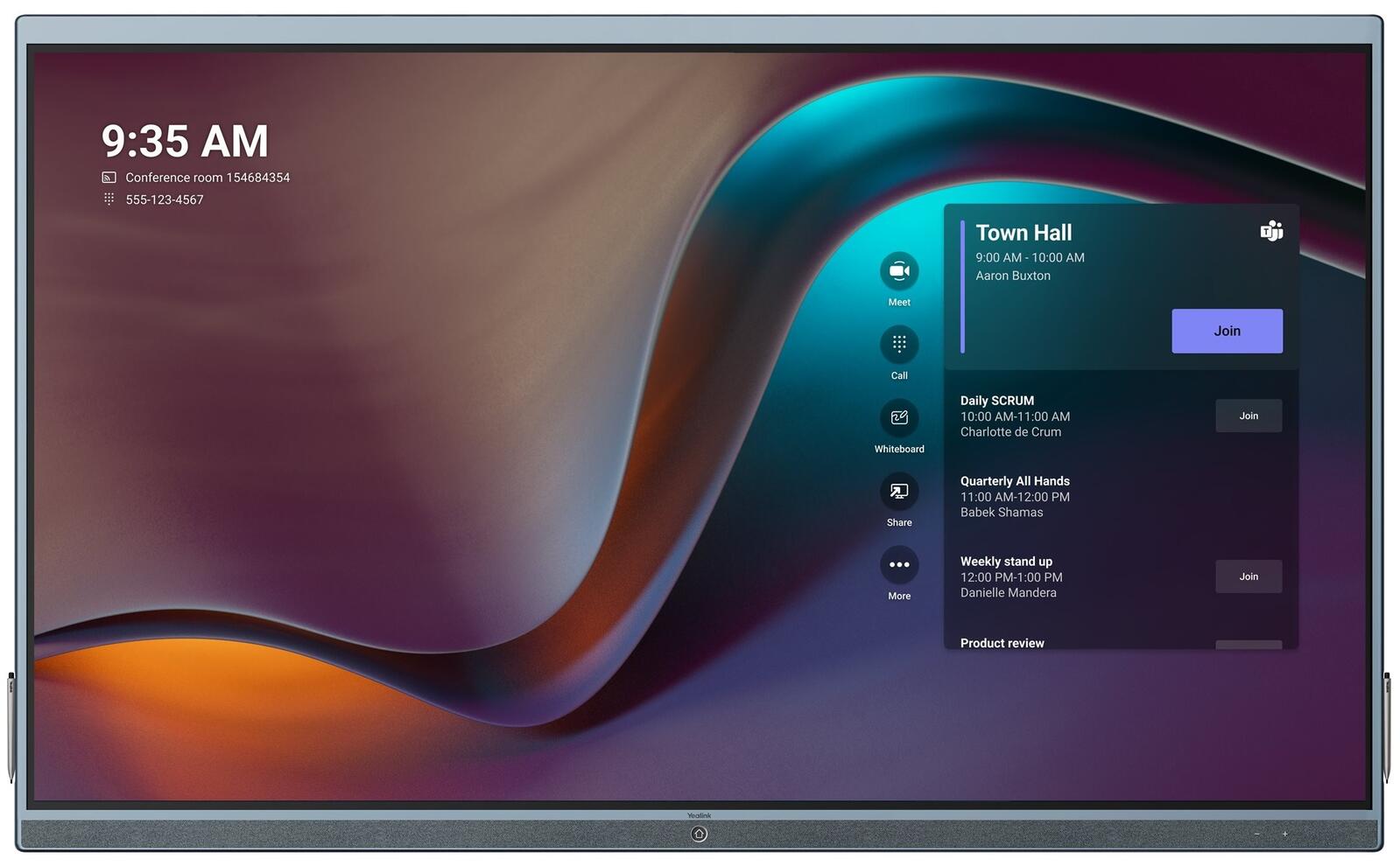Yealink ETV86 Erweiterter Touchscreen für MeetingBoard 86 218 cm 86 Zoll